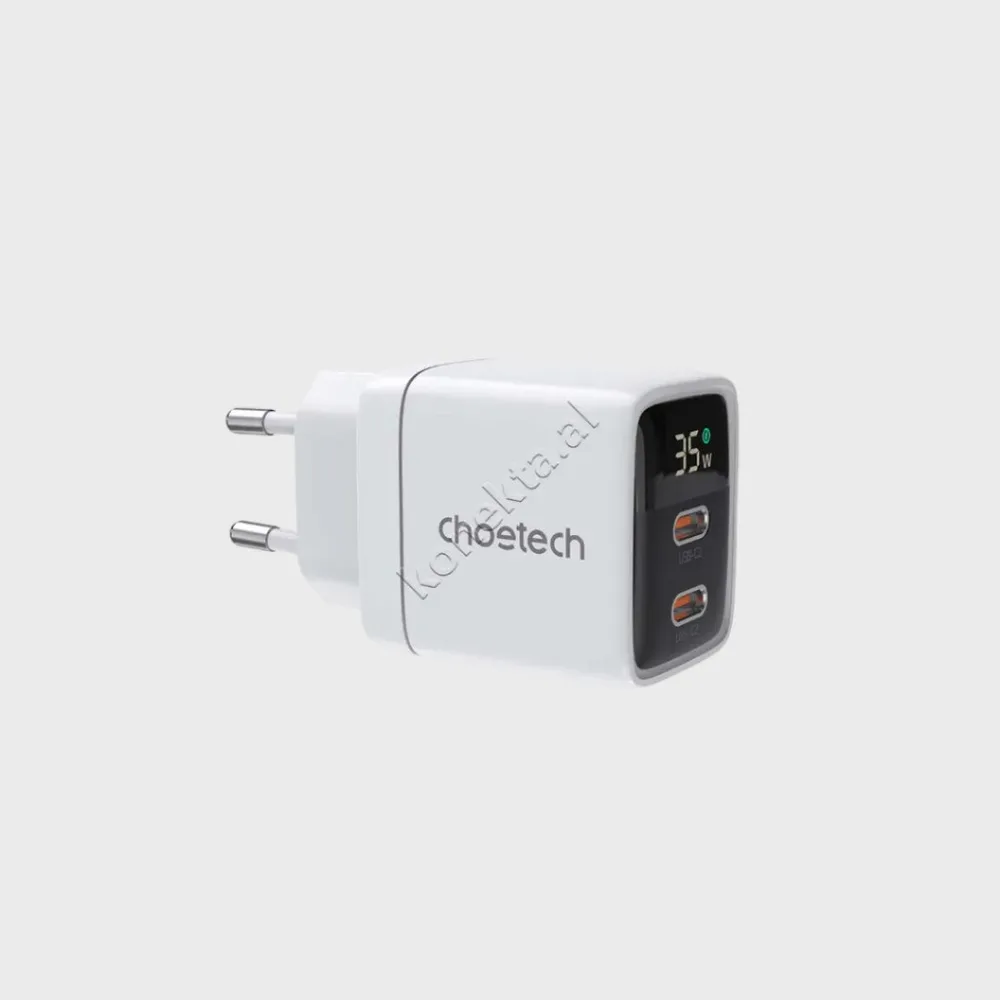 Adaptor Karikimi 35W Me 2 Porta Type-C Dhe Display Choetech