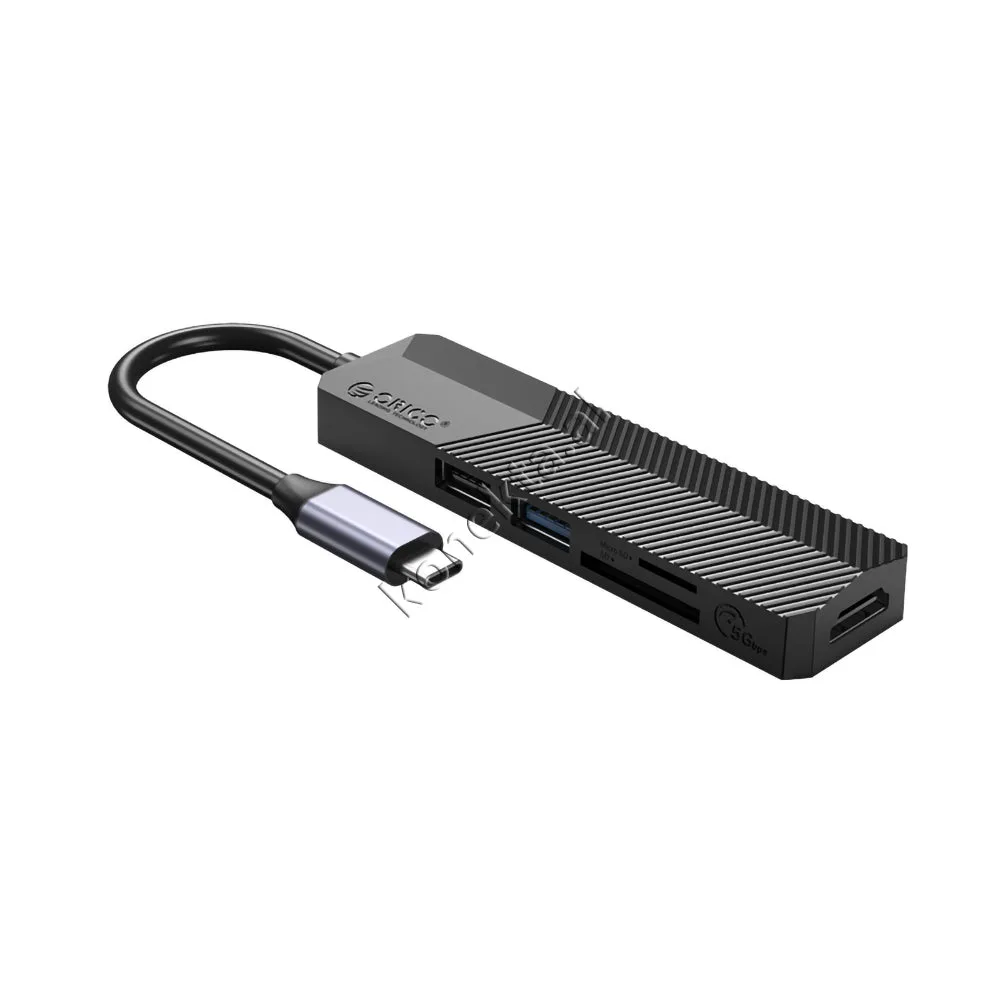 Adaptor Me Shumë Porta 5 Në 1 Orico Për Laptop Me Portë Type-C